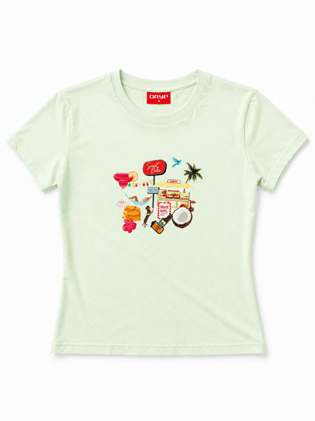 Mint riviera baby tee
