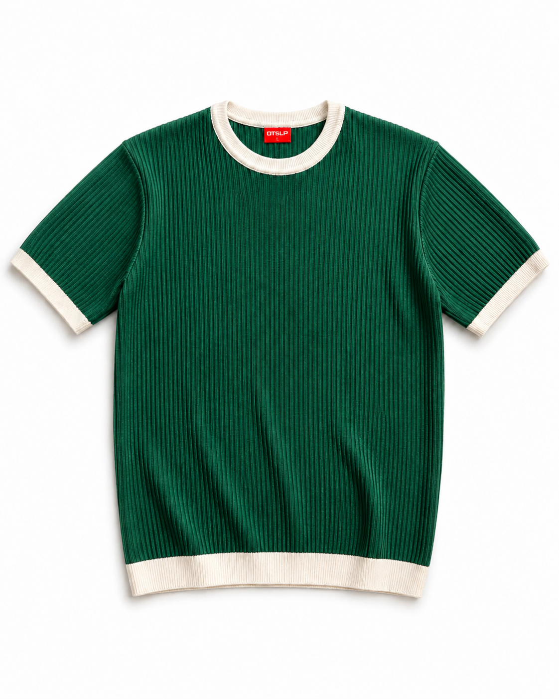 Knit Ringer T-shirt bottle green
