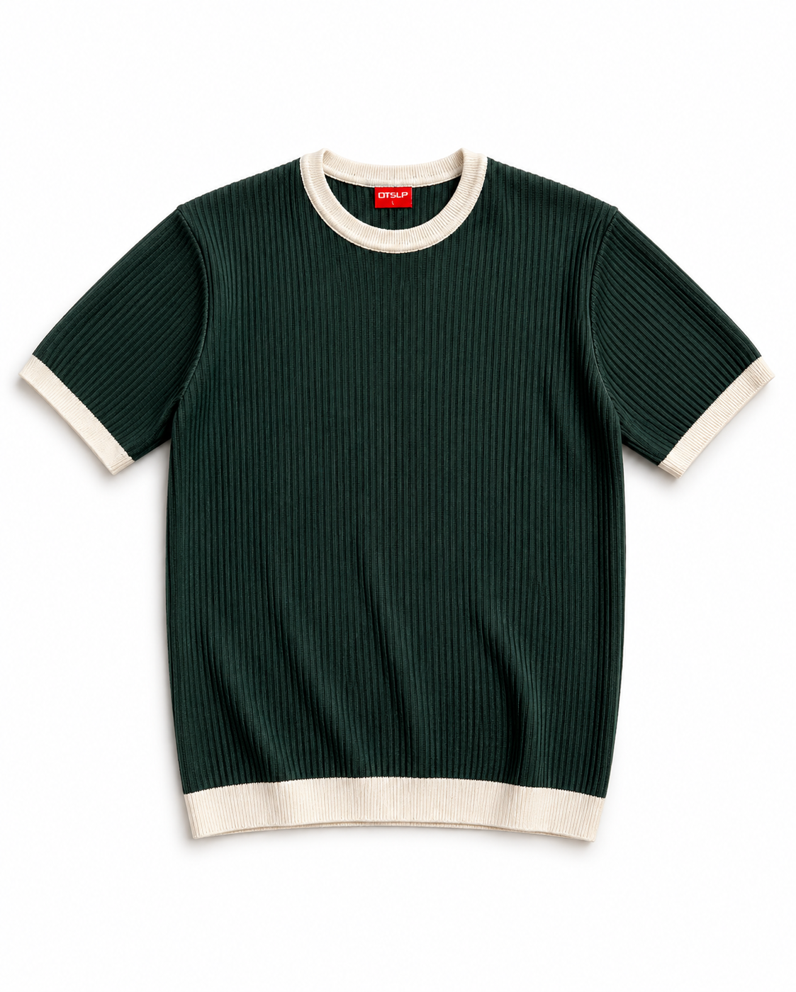 Knit Ringer T-shirt bottle green