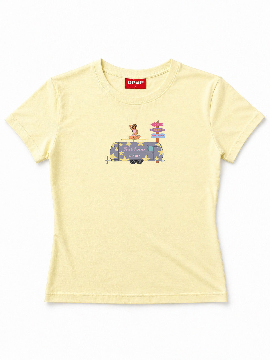 Beach caravan baby tee
