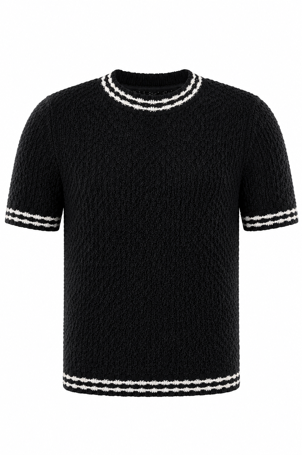 Valmont Contrast Knit Tee