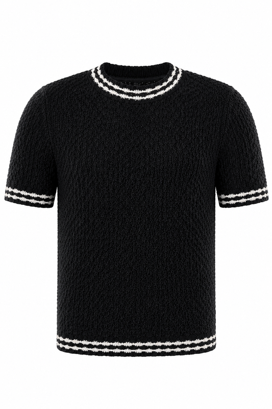 Valmont Contrast Knit Tee