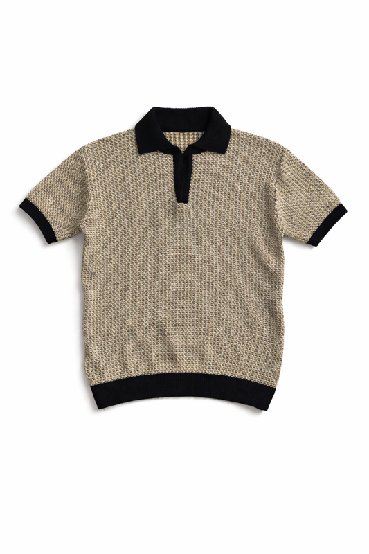 Aurelian textura polo baby yellow