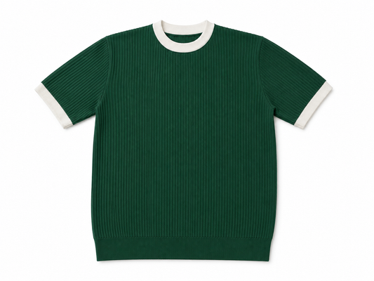 Knit Ringer T-shirt bottle green