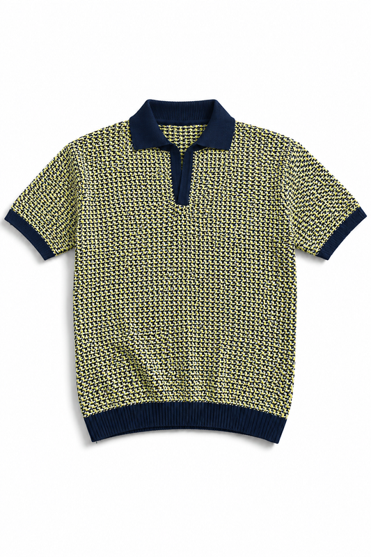 Aurelian textura polo baby yellow