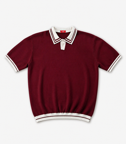 Verdant club polo wine red