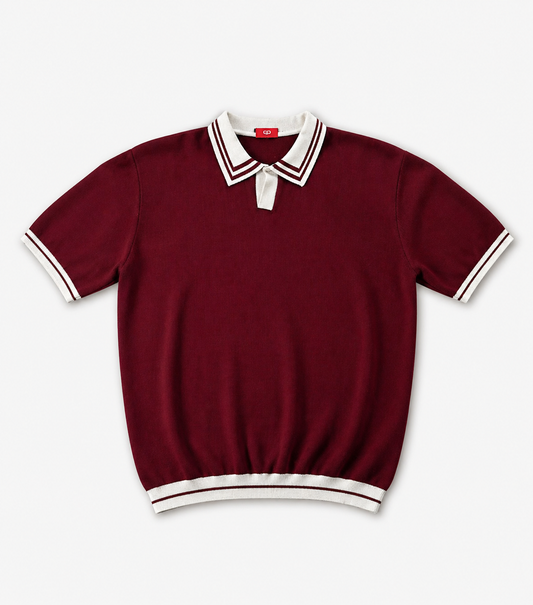 Verdant club polo wine red