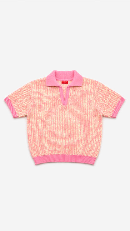 Aurelian Textura polo pink